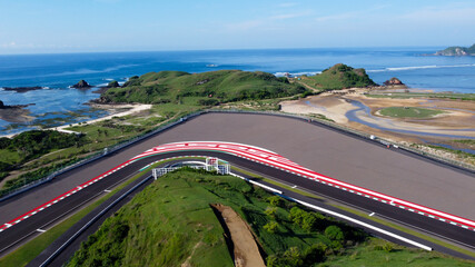 the beauty of the scenery of the mandalika circuit in lombok