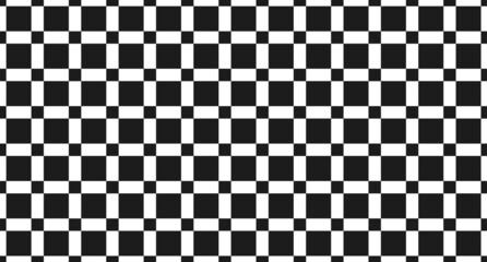 Fototapeta premium Check Pattern, Black and White Background