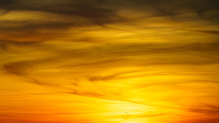 Orange color sky after sunset