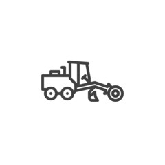 Grader Truck line icon