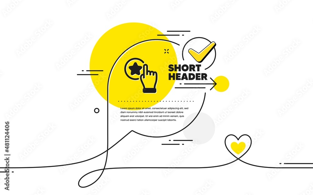 Aufkleber rate button icon. continuous line check mark chat bubble. best ranking sign. rating symbol. rate but