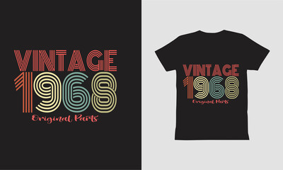 Vintage 1968 t shirt design. - obrazy, fototapety, plakaty
