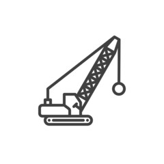 Wrecking Ball machine line icon