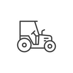 Tractor line icon