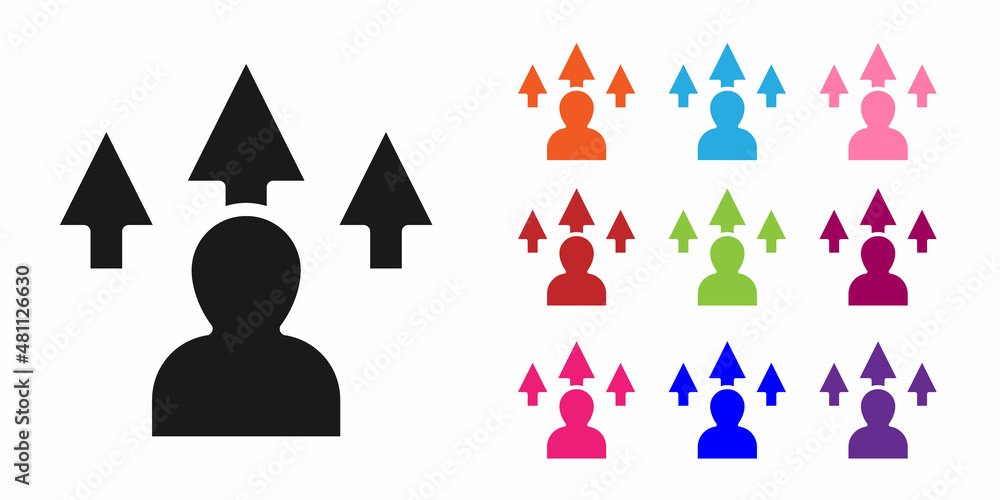 Poster black web design and front end development icon isolated on white background. set icons colorful. ve