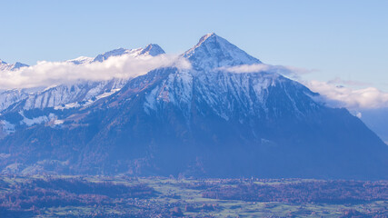 Fototapeta na wymiar snow covered mountains in Switzerland