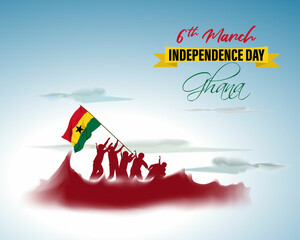 vector illustration for happy Ghana independence day