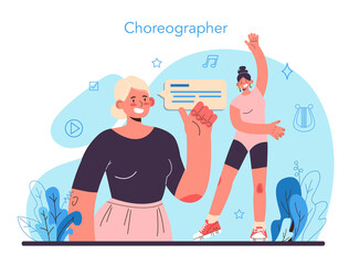 Dance teacher concept. Choreographer in a dance studio. Dancing courses © inspiring.team