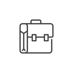 Business case line icon