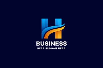 Initial Letter H Business Gradient Logo