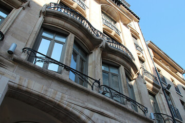 art nouveau building in nancy (france) 
