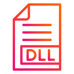 DLL Vector Icon Design Illustration