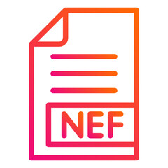 NEF Vector Icon Design Illustration