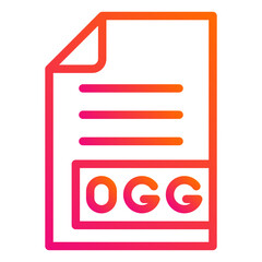 OGG Vector Icon Design Illustration