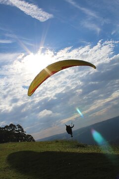 paraglider in the sky