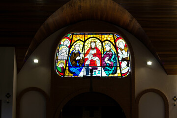 stained glass window in church