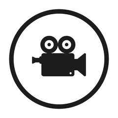 A video camera. Icon. Vector image.