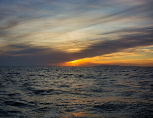 Beautiful colours of Sunset in Dalmatia, Croatia