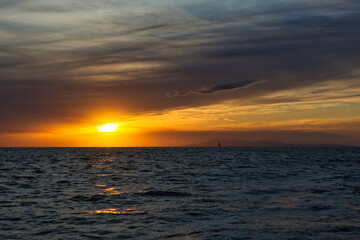 Beautiful colours of Sunset in Dalmatia, Croatia