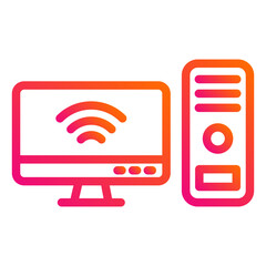 Computer Vector Icon Design Illustration