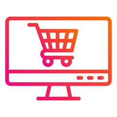 Online shopping Vector Icon Design Illustration