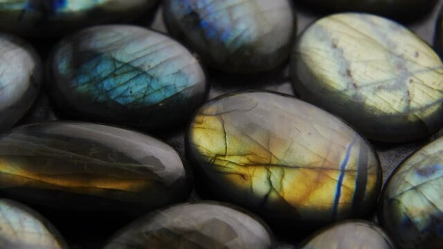 Beautiful Blue Labradorite Stone Rotate