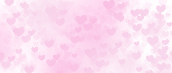 Heart shape bokeh Valentine day background