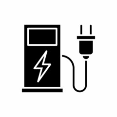 electric station glyph icon vector