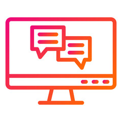 Online chat Vector Icon Design Illustration