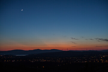 Cityscape at sunset, Seferihisar, Turkey