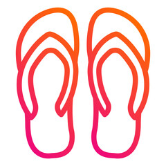 Flip flop Vector Icon Design Illustration