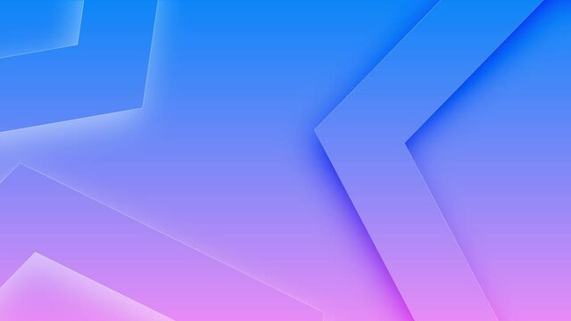 Geometric shapes in motion - animation on a blue background - Abstract background