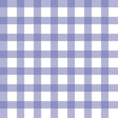 Very Peri Gingham plaid vector seamless pattern. Buffalo check surface design. Geometric abstract background.