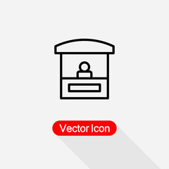 Sales Booth Icon, Promo Stand Icon Vector Illustration Eps10
