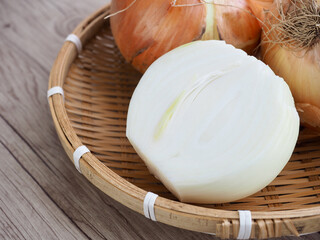 신선한 유기농 채소 양파, 음식, 요리재료 