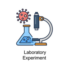 Laboratory Experiment vector Filled Outline Icon Design illustration. Educational Technology Symbol on White background EPS 10 File
