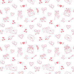 Valentines Day Pretty Love Heart Pattern Background Wallpaper