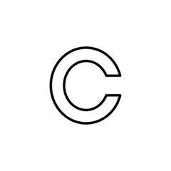 Copyright icon. copyright sign and symbol