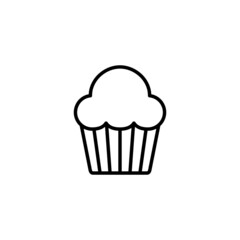 Cup cake icon. Cup cake sign and symbol