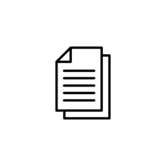 Document icon. Paper sign and symbol. File Icon