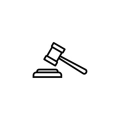 Gavel icon. judge gavel sign and symbol. law icon. auction hammer