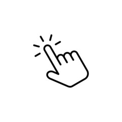 Hand click icon. pointer sign and symbol. hand cursor icon