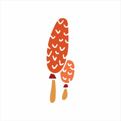 Mashroom hand drawn element. Jpeg image.