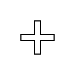 Fototapeta premium Plus Icon. Add plus sign and symbol