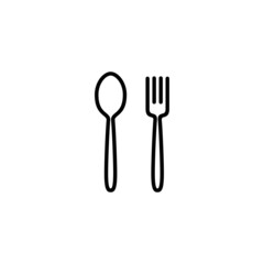 spoon and fork icon. restaurant sign and symbol