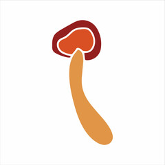 Mashroom hand drawn element. Jpeg image.