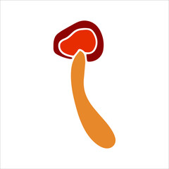 Mashroom hand drawn element. Vector illustration.