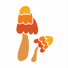 Mashroom hand drawn element. Jpeg image.