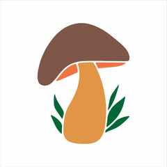 Mashroom hand drawn element. Jpeg image.