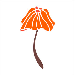 Mashroom hand drawn element. Vector illustration.